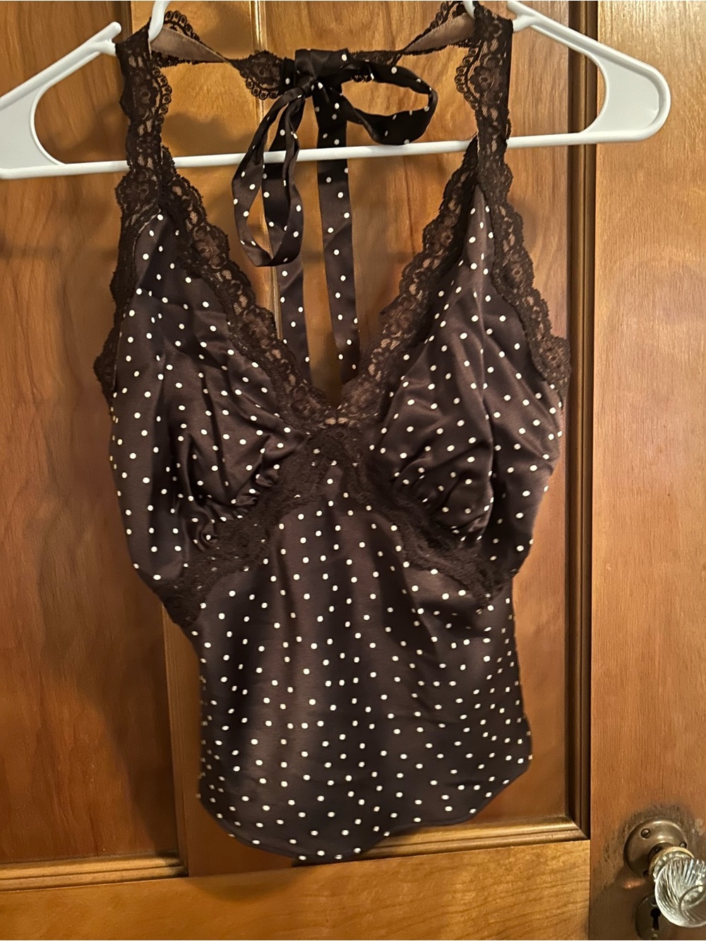 NEVER WORN Reformation Monica Silk Top in Colette Dot